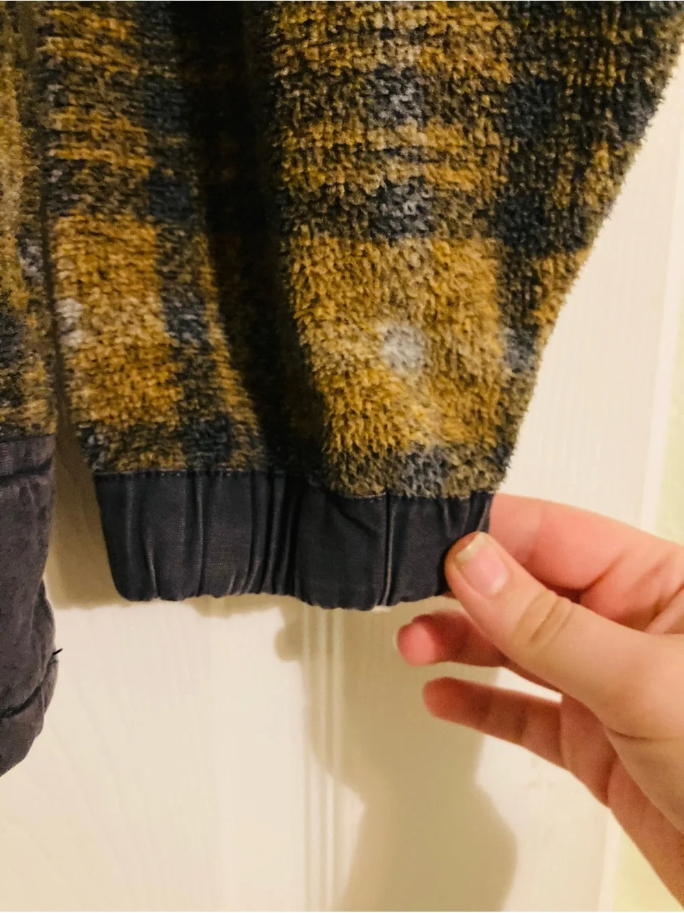 REI Plaid Fleece Pullover Sweater